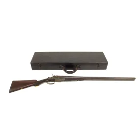 Original British Cased 14 Gauge Double Barrel Hammer Shotgun Made by W.W. Greener in 1876 - Serial 16512