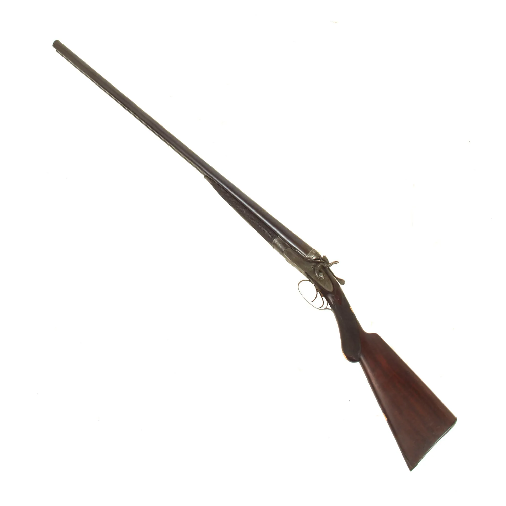 Original British Cased 14 Gauge Double Barrel Hammer Shotgun Made by W.W. Greener in 1876 - Serial 16512