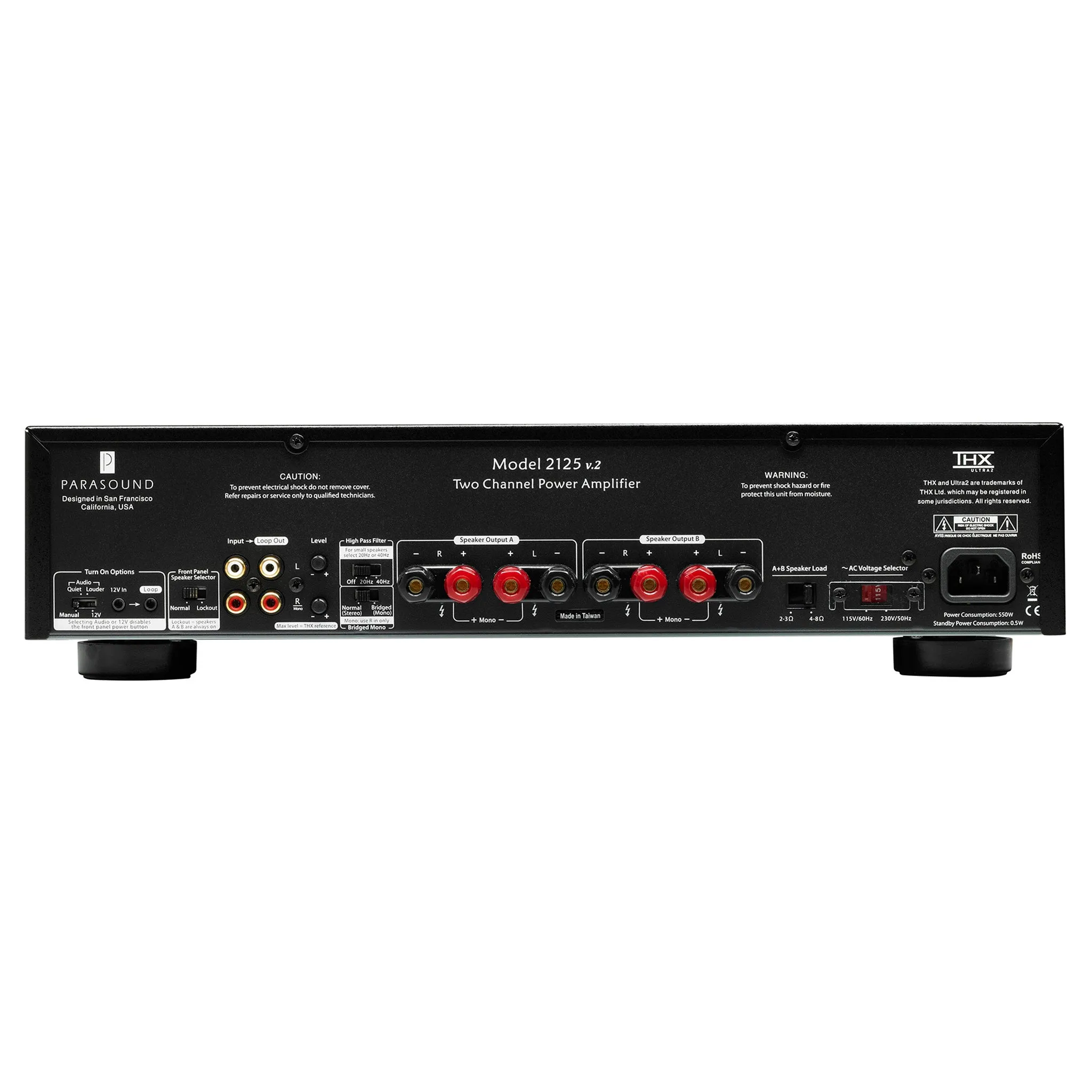 Parasound NewClassic 2125 v.2 Stereo Power Amplifier