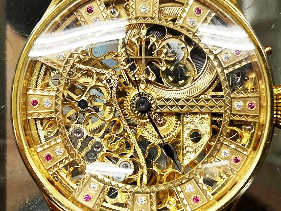 Patek Philippe Pocket Watch Custom Watch Full Skeleton Full Engraving 1896