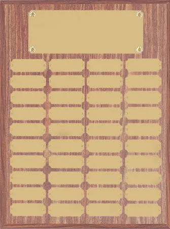 Perpetual 40 Plate Plaque 12 inch x 16 inch  Black or Satin