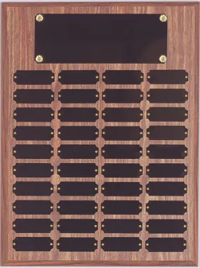 Perpetual 40 Plate Plaque 12 inch x 16 inch  Black or Satin