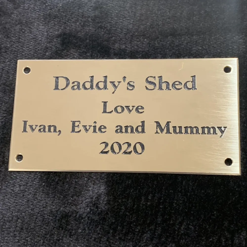 Polished Brass Plate 4" x 2"