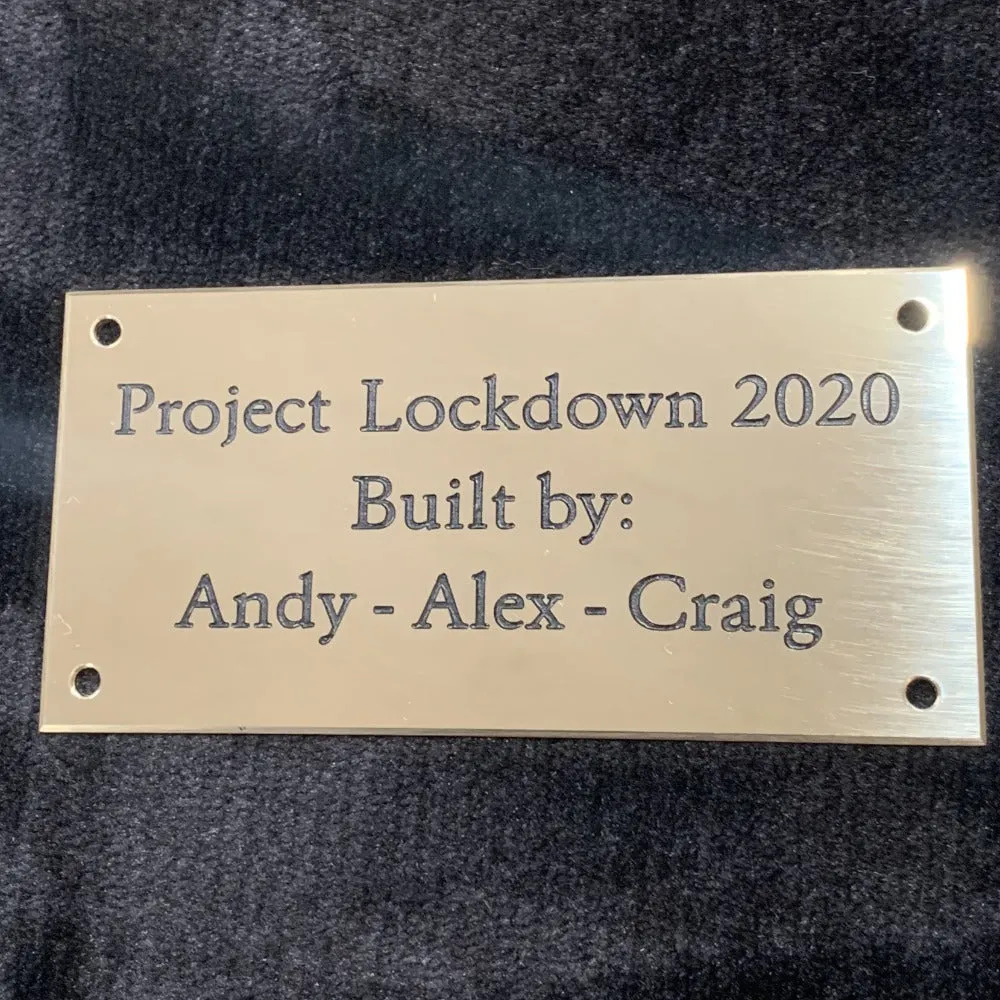 Polished Brass Plate 4" x 2"