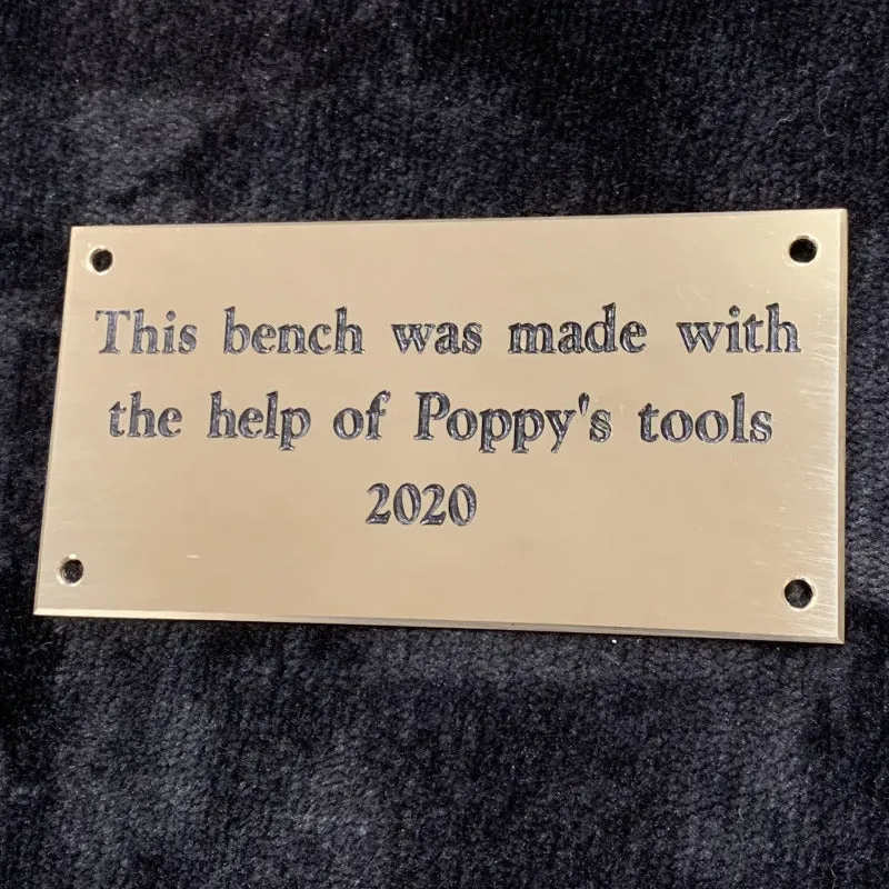 Polished Brass Plate 4" x 2"