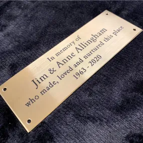 Polished Brass Plate 6" x 2"