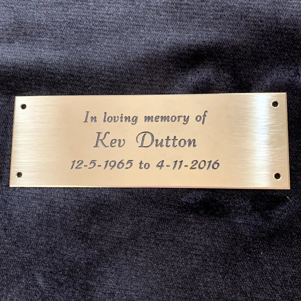 Polished Brass Plate 6" x 2"