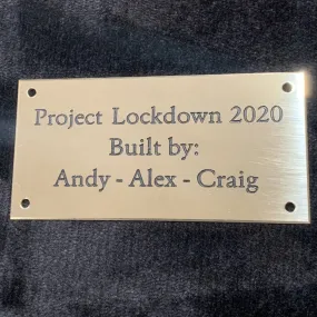 Polished Brass Plate 6" x 3"