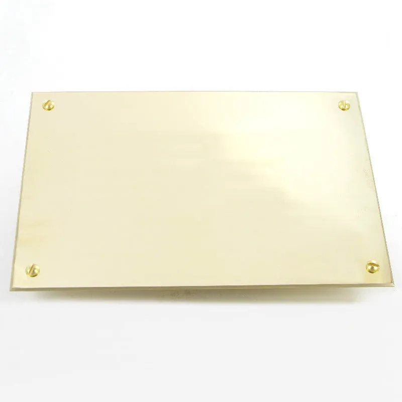 Polished Brass Plate 6" x 4"