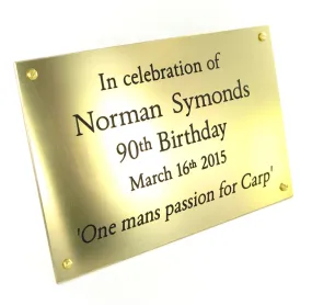Polished Brass Plate 6" x 4"