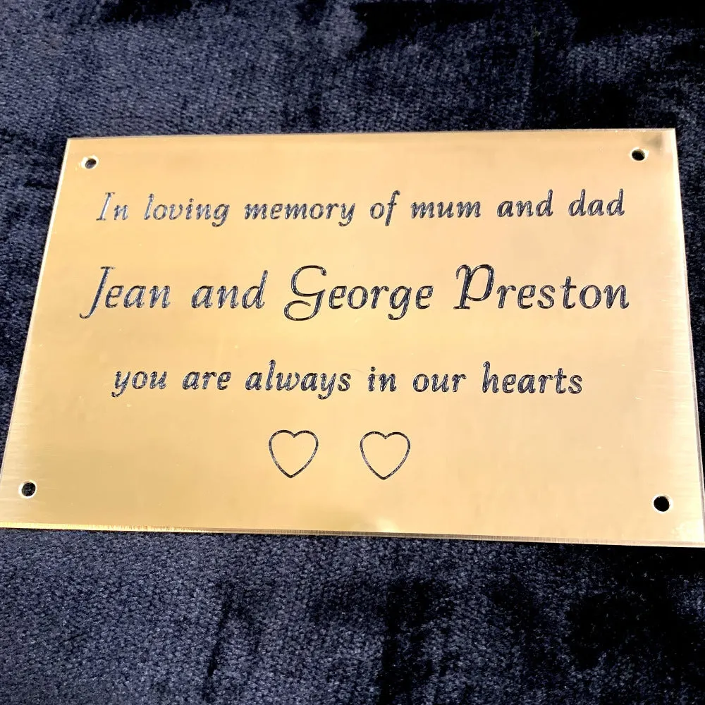 Polished Brass Plate 7" x 5"