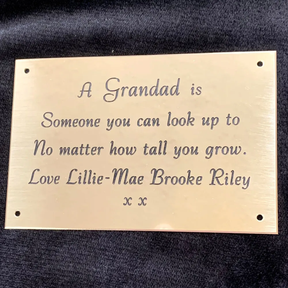 Polished Brass Plate 7" x 5"