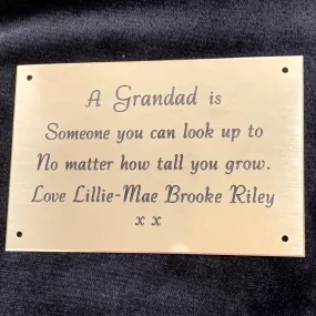 Polished Brass Plate 7" x 5"