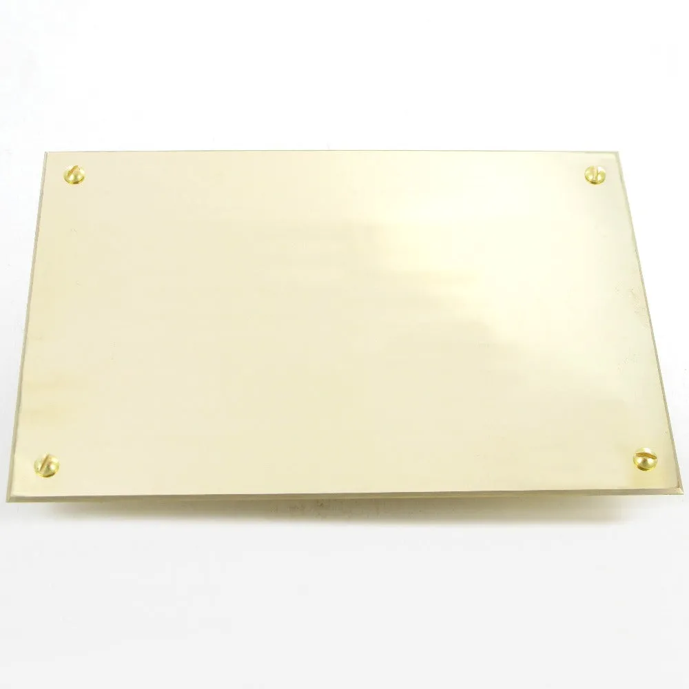 Polished Brass Plate 8" x 6"