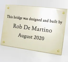 Polished Brass Plate 8" x 6"