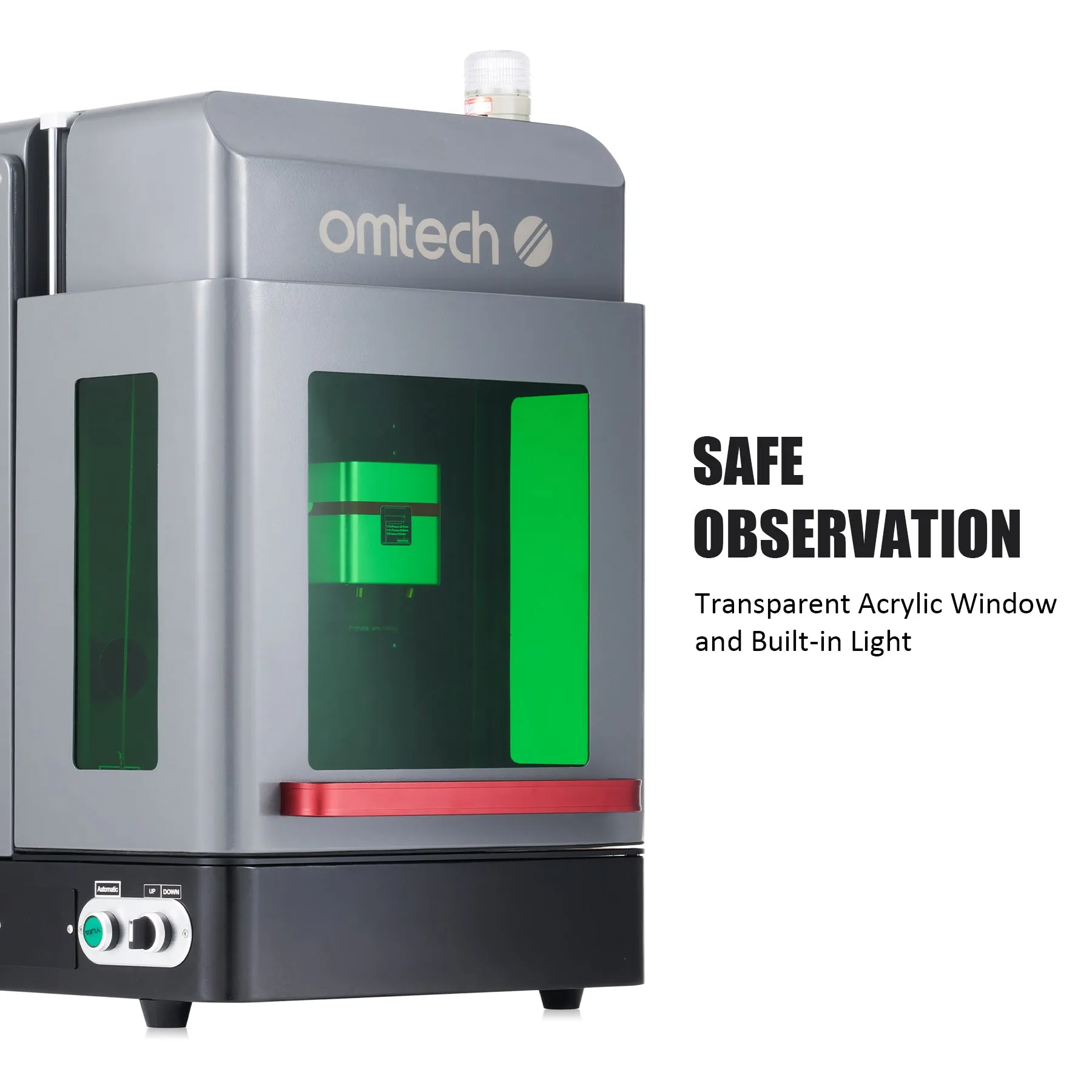 Pre-Owned FM4343-50E - 50W Enclosed Fiber Laser Engraver with Autofocus Red Dot Pointer