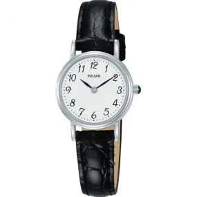 Pulsar PM2249X Black Leather Strap Womans Watch