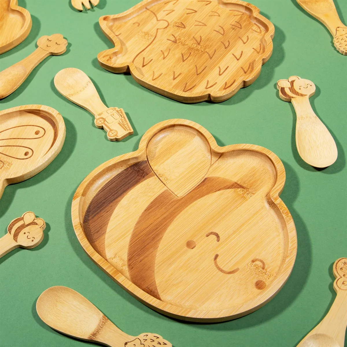 RJB Stone Bamboo Bee Plate