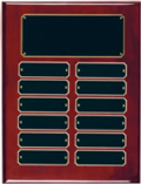Rosewood Piano Finish 12 Plate Perpetual Plaque