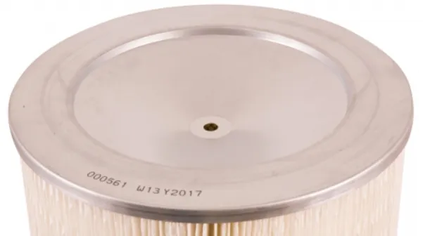 Round 12.8in x 26in Open/Closed w/Bolt Hole Dust Collector Cartridge, 80/20 Blended Paper Wide Pleat and 2 Straps