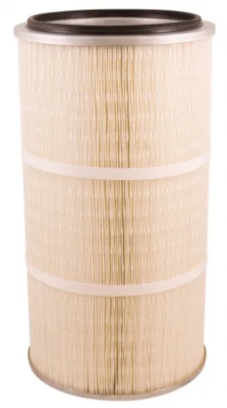 Round 12.8in x 26in Open/Closed w/Bolt Hole Dust Collector Cartridge, 80/20 Blended Paper Wide Pleat and 2 Straps