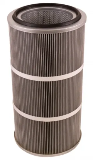 Round 12.8in x 26in Open/Closed w/Bolt Hole Dust Collector Cartridge, Spunbond Polyester w/ Aluminum Coating