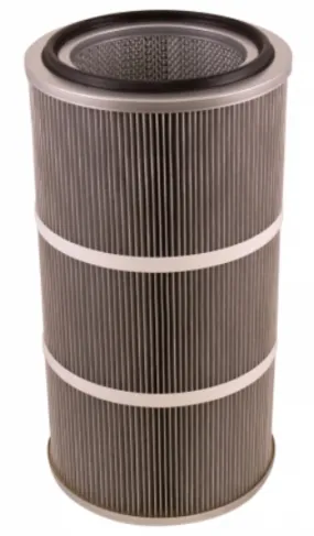 Round 12.8in x 26in Open/Closed w/Bolt Hole Dust Collector Cartridge, Spunbond Polyester w/ Aluminum Coating