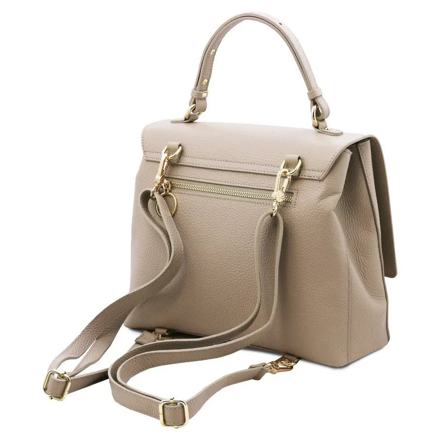 Silene Leather Handbag Backpack Convertible