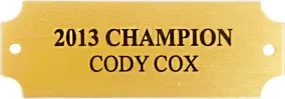Small Gold Engraved Plate for Fantasy Trophies