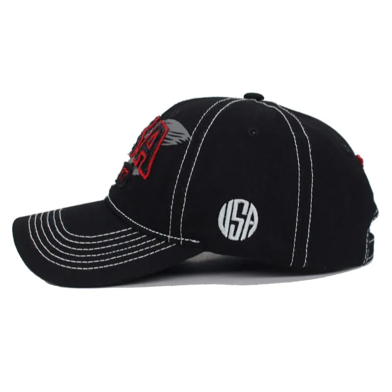 Snapback Caps Women USA Men Baseball Cap Hats For Men Bone Gorras Cotton Male Baseball Hat Casquette Hip Hop America Dad Hat Cap