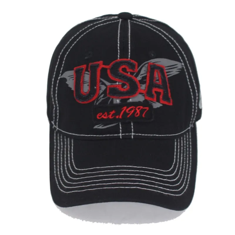 Snapback Caps Women USA Men Baseball Cap Hats For Men Bone Gorras Cotton Male Baseball Hat Casquette Hip Hop America Dad Hat Cap