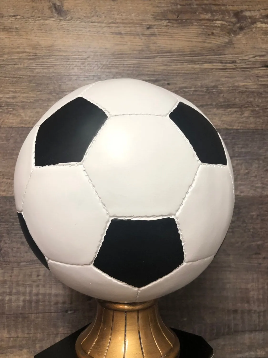 Soccer Trophy FULL SIZE Realistic Fantasy Soccer League Trophy 15" Soccer Ball 6 or 12 Year Perpetual Championship League Award Winner
