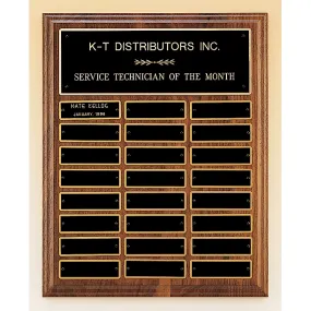 Solid American Walnut Plaque with 2 Combinations
