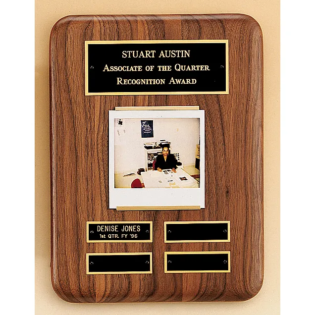 Solid American Walnut Quarterly Plaque