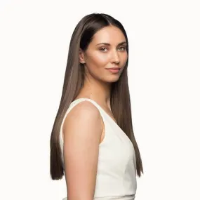 Stranded 18"/20" Heat Resistant Straight Clip In Hair Extension