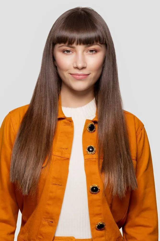 Stranded 18"/20" Heat Resistant Straight Clip In Hair Extension
