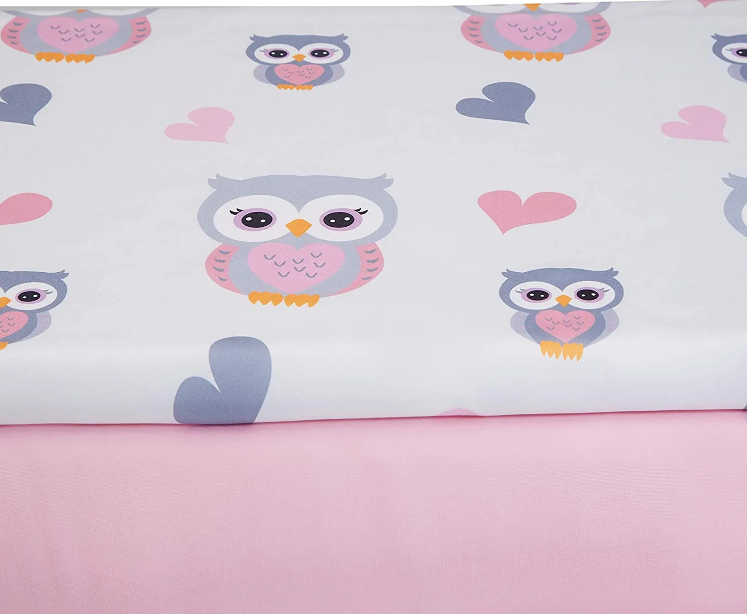 Sweet Owls / Pink 2-Pack Girls Fitted Crib Sheets