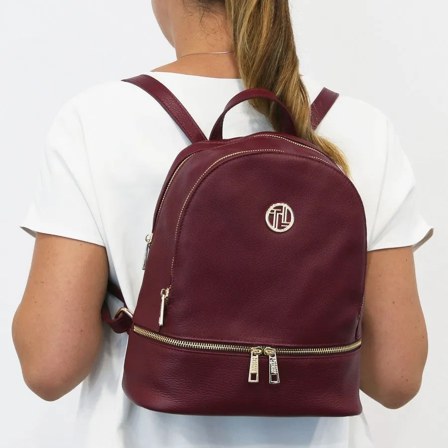 TL BAG Ladies Small Leather Backpack