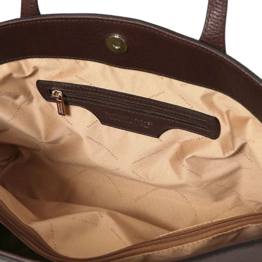 TL BAG Soft Leather Shopper Bag