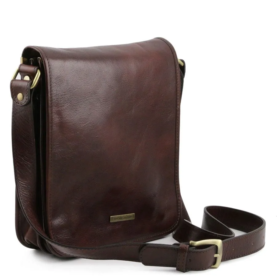 TL Messenger Leather Shoulder Bag