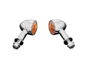Turn Signal set (2 pieces) "Tech Glide" Turn Signal in Chrome, Long Stem - Highway Hawk H203-339