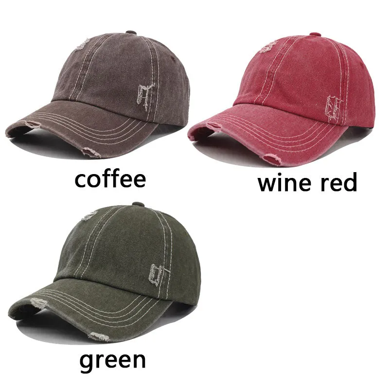 Unisex Solid Vintage Men Baseball Cap Hats For Women Cotton Hole Summer Outdoor Sprot Trucker Dad Snapback Caps Men Baseball Hat