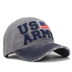 Vintage Baseball Cap Men USARMY Snapback Bone Women Hats For Men Casquette Gorras Cotton Letter Trucker Dad Hat Caps