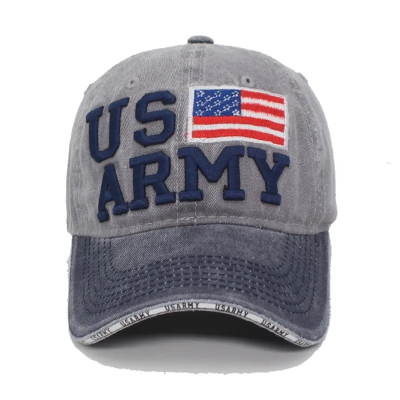 Vintage Baseball Cap Men USARMY Snapback Bone Women Hats For Men Casquette Gorras Cotton Letter Trucker Dad Hat Caps