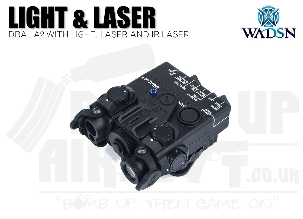 WADSN DBAL-A2 Flashlight and Red/IR Laser (Metal) - Black