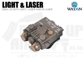 WADSN DBAL-A2 Flashlight and Red/IR Laser - Tan