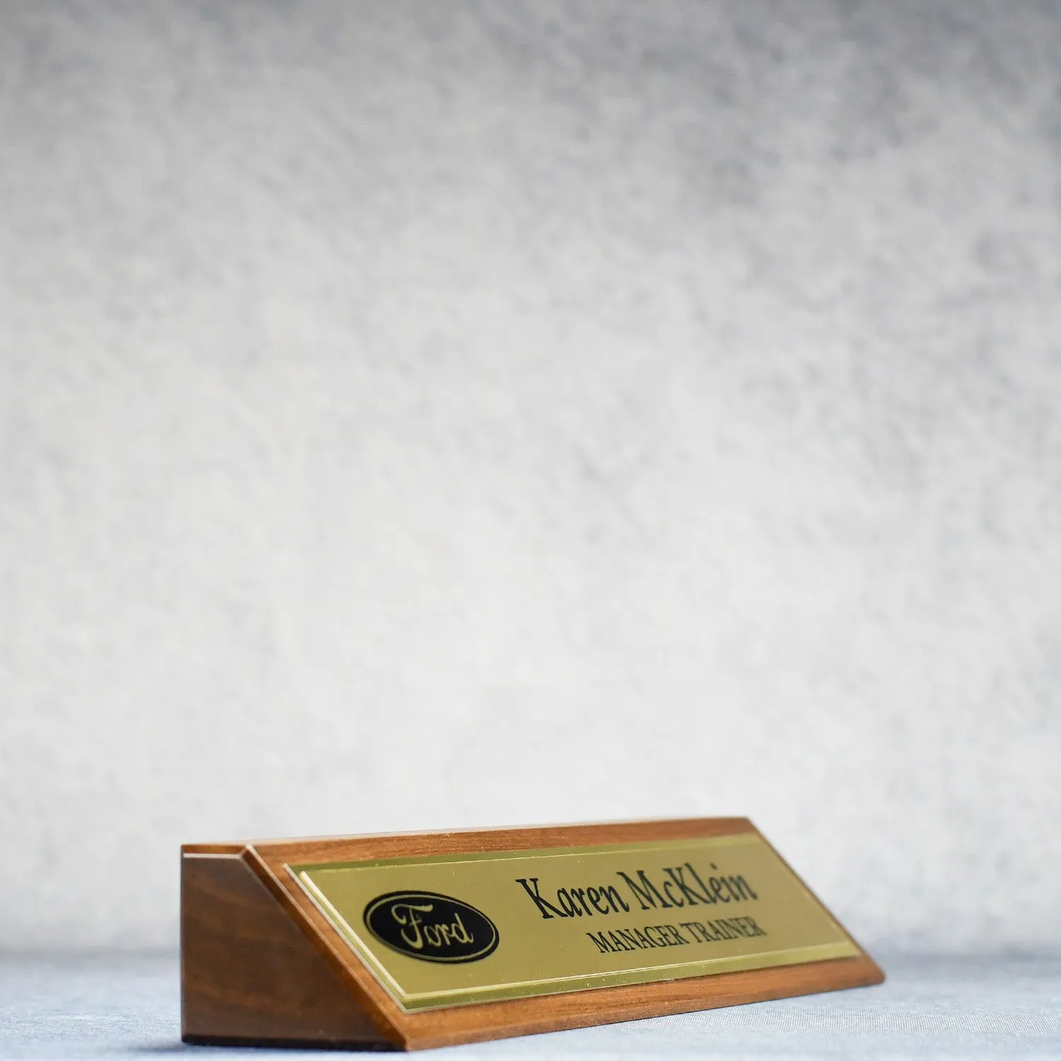 Walnut Desk Name Plate