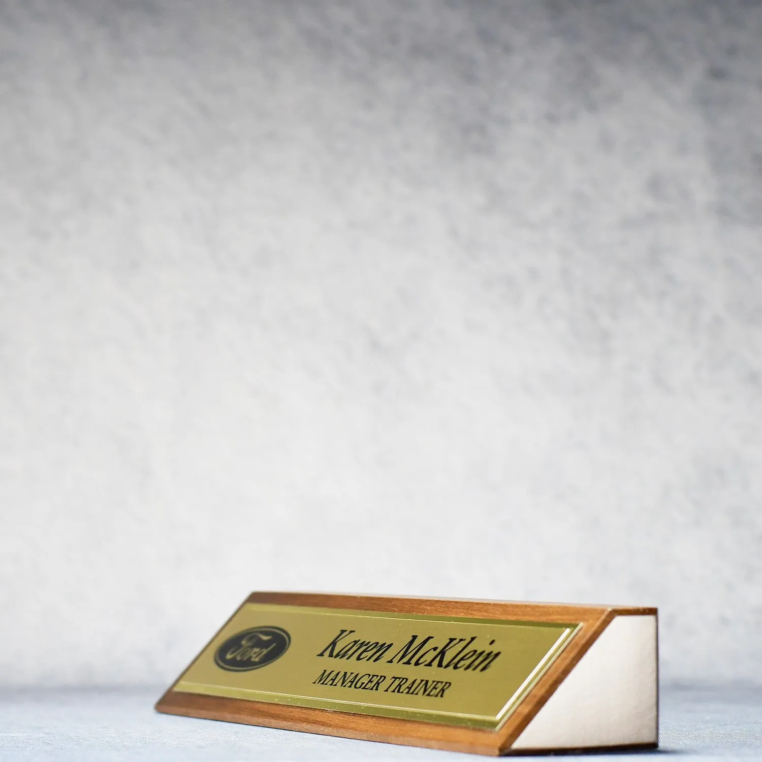 Walnut Desk Name Plate