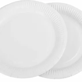 White Paper Plates Pk 20
