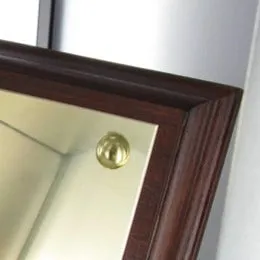 Wood Plaque with 8" x 6" Polished Brass Plate